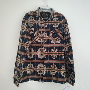 NOMAD by Craft + Flow Aztec Twill Shirt Jacket Men’s M Southwest Navajo